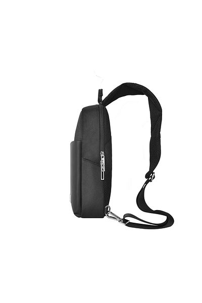 WIWU Hali Series Crossbody 1680D Waterproof Nylon Fabric Cross Body Bag with Shoulder Strap Black