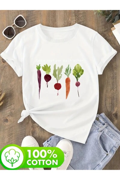CLASİVA Radish Carrot Season Product Modern Design Custom Print Women's Unise...