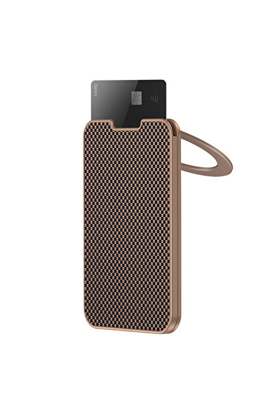 Benks ArmorGo 600D Aramid Fiber Magnetik Standlı Kartlık Kahverengi