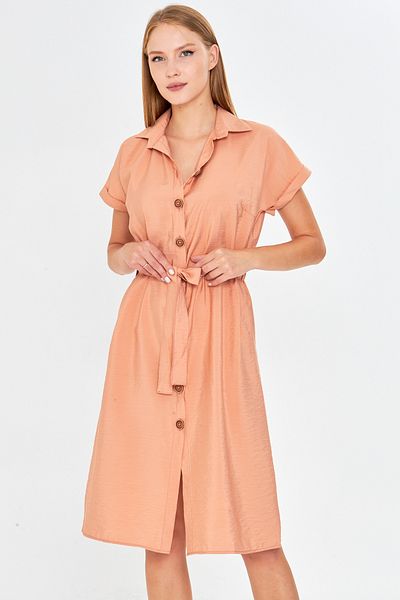 armonika Rochie cămașă cu mânecă scurtă pentru femei Yavruağzı cu centură ARM-25Y001065