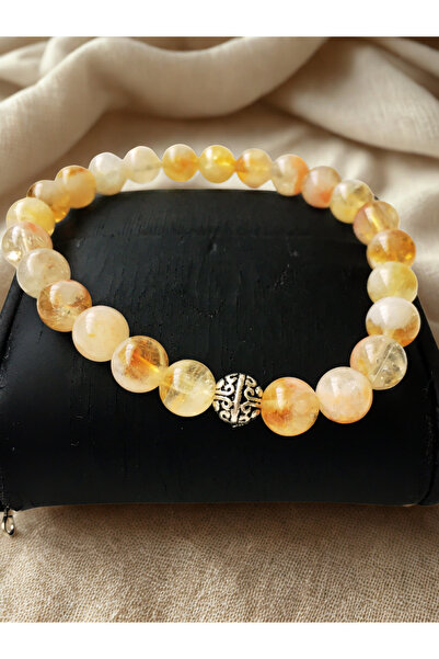 ayrestyle Citrine Natural Stone Jewelry Set - Necklace, Bracelet and Earrings - 3-Piece Bijoux Energy Set
