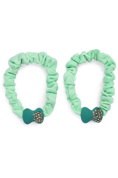 SeaBubbles Children's Buckle with Stone and Elastic 2 Pack Standard Green