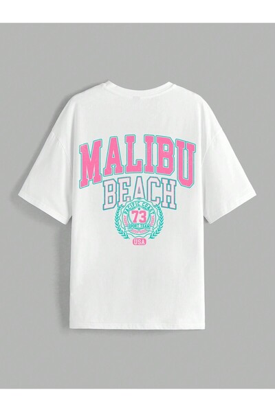 Lider Leather تيشيرت ماليبو مطبوع للسيدات