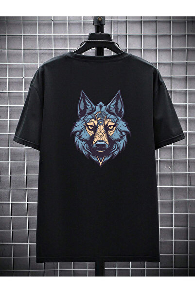 Lider Leather TRICOU UNISEX CU IMPRIMEU LUP PENTRU BĂRBAȚI