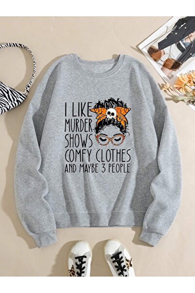 Lider Leather SWEATSHIRT DE DAMĂ CU GULER ROTUND ȘI TĂIȘĂRELE COMODĂ