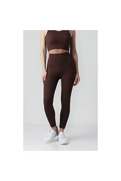 Lider Leather Μαύρο πλεκτό κολάν με ψηλή μέση, κορδόνια, ελαστική μέση με ενι...