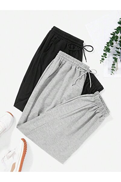 Lider Leather بنطلون رياضي صيفي مقاس كبير للنساء، 2 قطعة