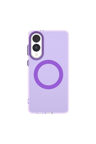 SKYDDAR INNOVATION Case for Samsung Galaxy S25 Edge, CandyCase, Magsafe, sticker set, Purple