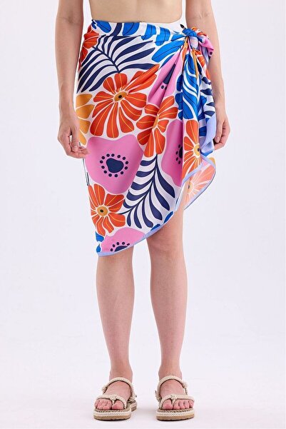 Paragon Adjustable Strap, Stylish and Slimming Effective Gathering Draped Swimsuit Pareo Set of 2