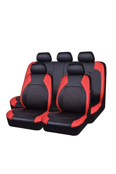RO GROUP Set Huse Scaune Auto RoGroup Roma, piele ecologica, cu fermoare pentru bancheta rabatabila, 9 Bucati