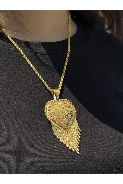 Has Kuyumcum 14 Ayar Altın Hint İşi Kolye Ucu