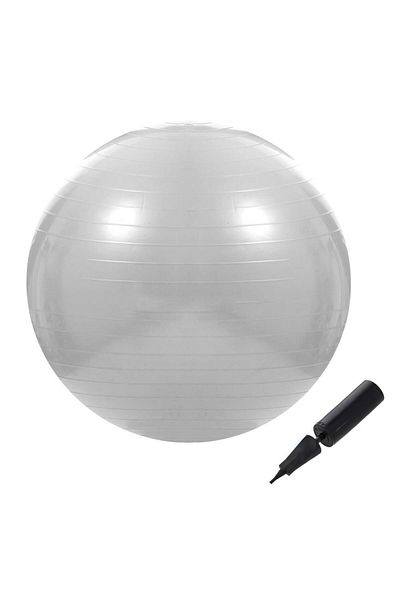SERSIMO Fitness or yoga ball 75 cm, pump included, gray