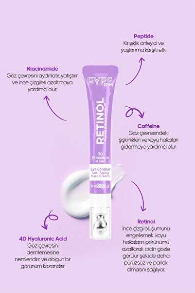 Mara WEMARA RETİNOL & ANTİ-AGİNG (MOR) MASAJ BAŞLIKLI GÖZ MASAJ KREMİ