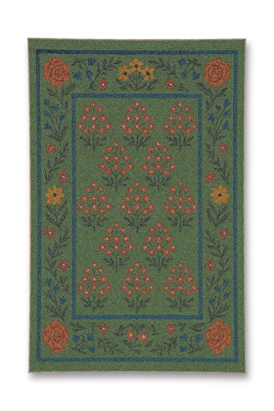 Rugs Modern Halı Mosso Floral Detaylı Dokuma Taban Modern Dekoratif Halı moss...