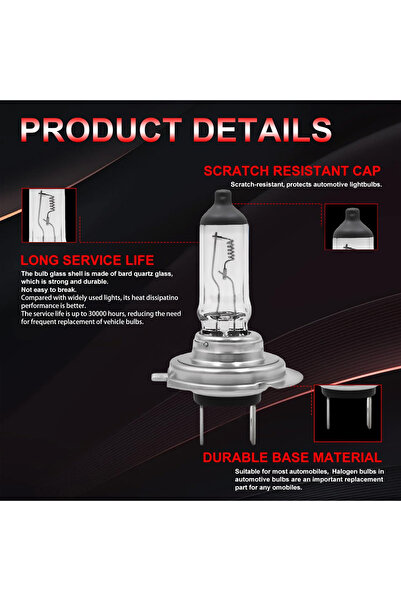 feema H7 24v_70w Halogen Bulb – Plug & Play, Quartz Glass, OEM Fitment, Made in Korea 2psc