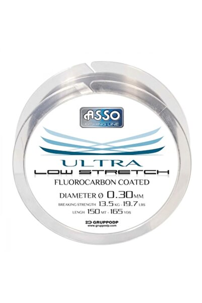 ASSO Ultra Low Stretch Smoke Monofilament Line, 150m, 0.20 mm, Knot Resistant