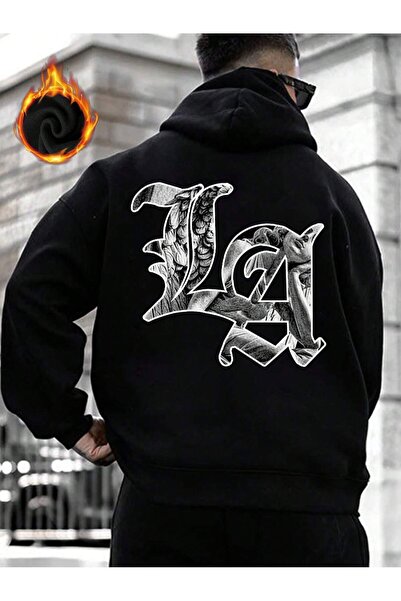 Lider Leather TRANSPORT UNISEX IMPRIMAT OVERSIZE CU GUGĂ