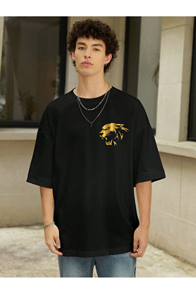 Lider Leather Tricou unisex cu imprimeu tigru pentru bărbați