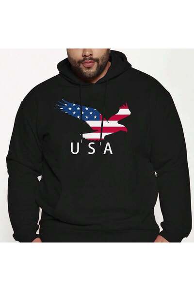 Lider Leather Hanorac oversize cu glugă cu imprimeu unisex