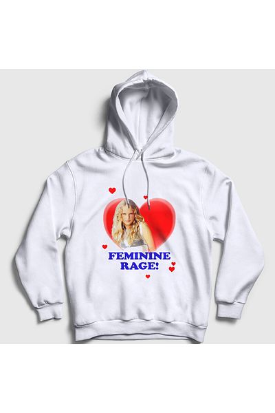 Presmono Unisex White Feminine Rage Sabrina Carpenter Hooded Sweatshirt 559251Tt