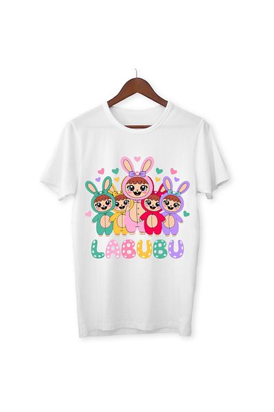 ALPŞAN TİCARET Tricou Labubu Tricou pentru copii Labubu Tricou unisex pentru adulți Labubu