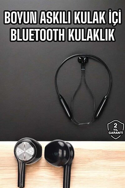 UCUZTEKNO Kablolu Boyun Askılı Dijital Göstergeli Bluetooth Kulaklığı 60 Saat