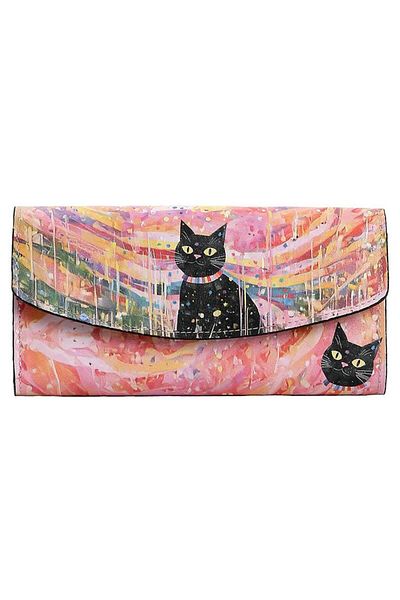 Dogo Portofel roz pentru femei - Party Cat Design
