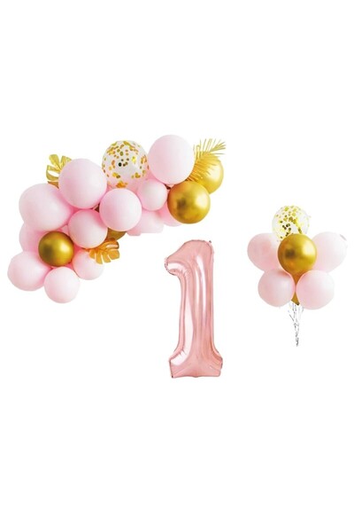 idei Aranjament festiv, set de 31 de baloane, Numărul 1, folie și latex