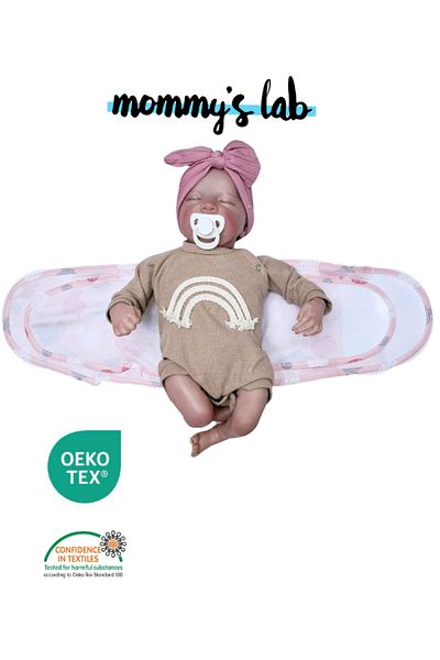 Mommyslab 0-4 Months New Season Patterned Colorful 100% Cotton Velcro Ready Belt Swaddle - Swaddle Belt Half Swaddle