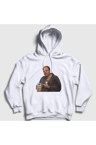 Presmono Unisex White Orange Juice Tony Soprano Sopranos Hooded Sweatshirt 561470Tt