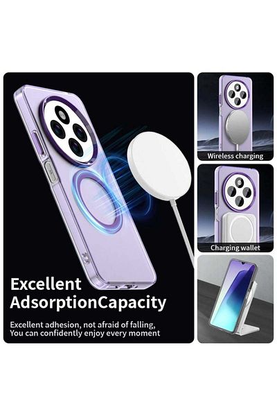 SKYDDAR INNOVATION Case for Xiaomi Redmi 14C / Poco C75, CandyCase, Magsafe, sticker set, Purple
