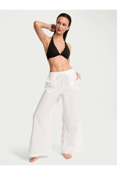 Victoria's Secret Geniş Paça Keten Plaj Pantolonu