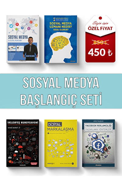 Dikeyeksen Yayıncılık Sosyal Medya Başlangıç Eğitim Seti (5 Kitap)
