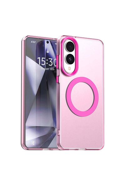 SKYDDAR INNOVATION Case for Samsung Galaxy S25 Edge, CandyCase, Magsafe, sticker set, Pink