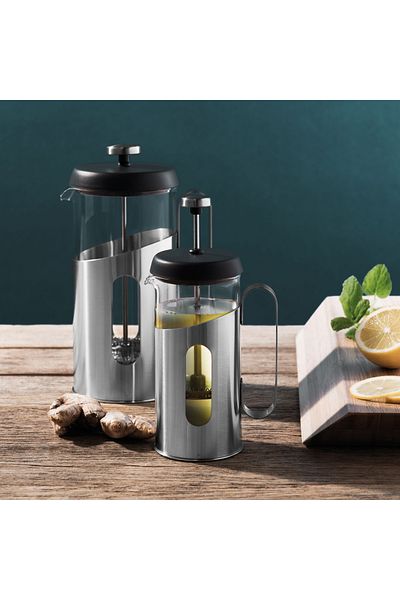 Berghoff Presă franceză Maestro pentru cafea și ceai, 800 ml, sticlă rezistentă la căldură, oțel, transparentă