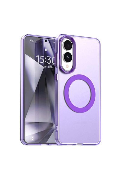 SKYDDAR INNOVATION Case for Samsung Galaxy S25 Edge, CandyCase, Magsafe, sticker set, Purple