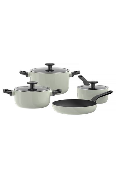 Berghoff Set de vase de gătit antiaderente Glints Sage, 7 piese
