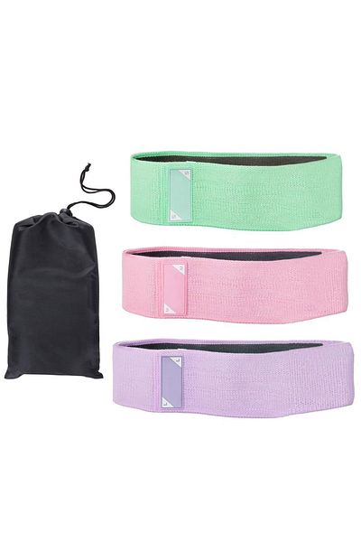 SERSIMO (DL) Set 3 benzi elastice-textil, multicolor, S/M/L, 3 trepte dificultate