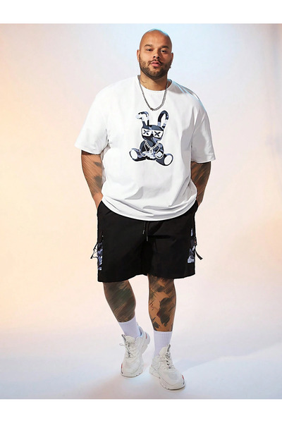 Lider Leather TRICOU BĂRBAȚI MĂRIMI MARI CU IMPRIMEU