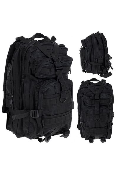 divendi-ro Rucsac tactic militar, culoare militară, NEGRU, capacitate 25l