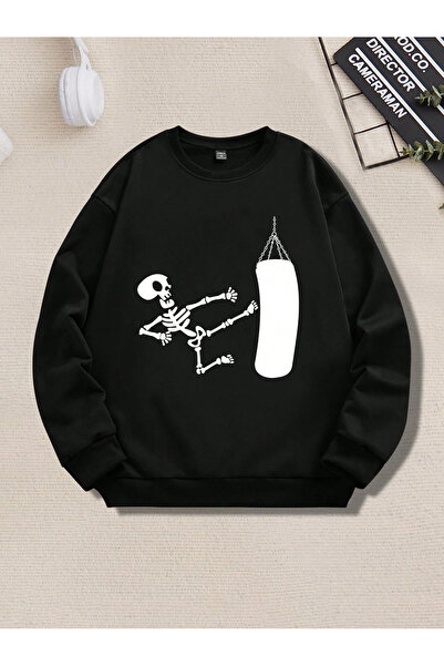 Lider Leather SWEATSHIRT BĂRBAȚI CU GULER ROTUND