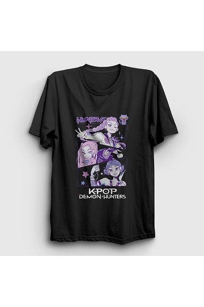 Presmono Унисекс тениска Siyah Poster K Pop Demon Hunters 561737tt