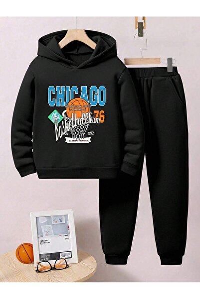 Lider Leather Дитячий спортивний костюм з капюшоном з принтом - зручний, стил...