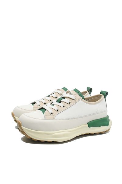 PASS Collection Sport Shoes Pass Collection Beige with Green Details