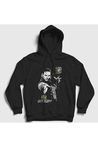 Presmono Unisex Μαύρο Σήμα Jeff Hardy Wwe Wrestling Hooded φούτερ 562797tt