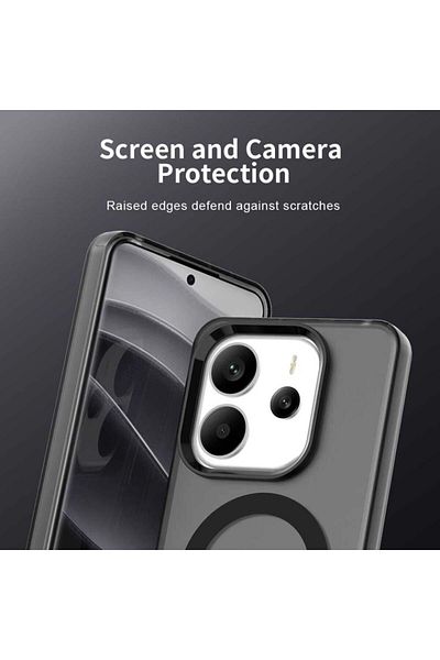 SKYDDAR INNOVATION Case for Xiaomi Redmi Note 14 5G, CandyCase, Magsafe, sticker set, Black