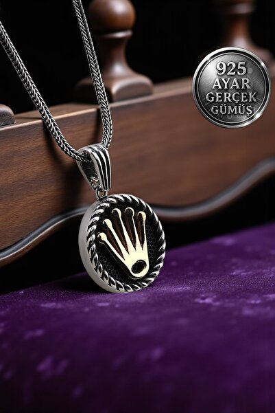 Mimodish 925 Ayar Gerçek Gümüş Erkek Arkadaşa Hediye Özel Lüks Gümüş Kral Tac...