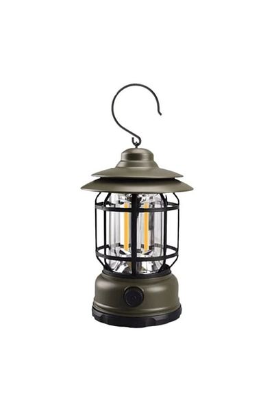 CLICK Portable camping lamp, Vintage lantern with hook, ABS, 21 COB LED lighting, Adjustable intensity, 5W