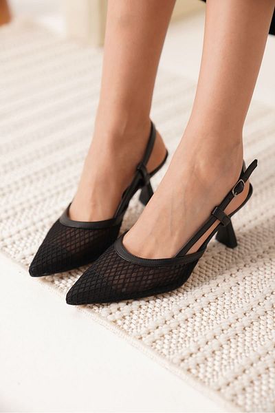 Zerenyus Pantofi cu toc negru pentru femei Winstey Premium