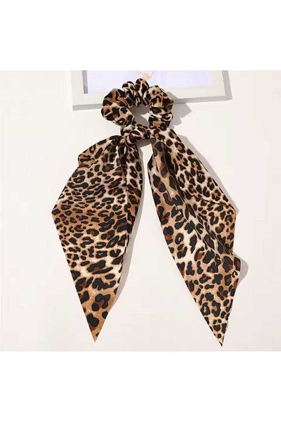 LO ADORO Scarf Leopard Pattern Rubber Buckle Hair Accessory Summer Scarf Buckle